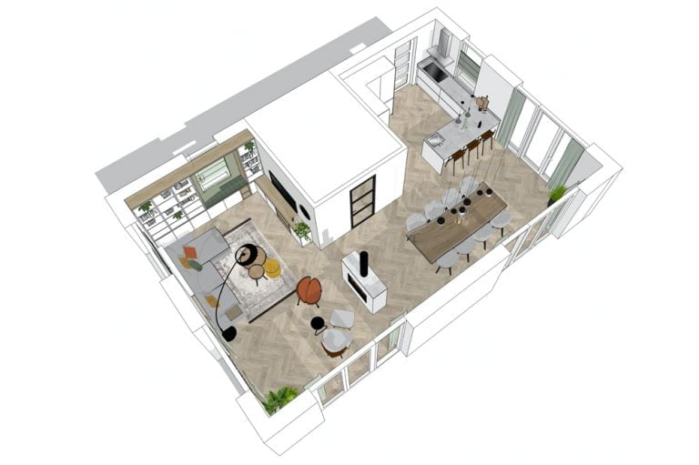3D tekening interieur