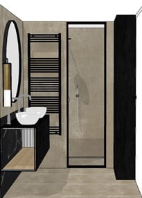 doorsnede badkamer